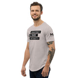 CONSISTENCY OVER INTENSITY Men's Curved Hem T-Shirt